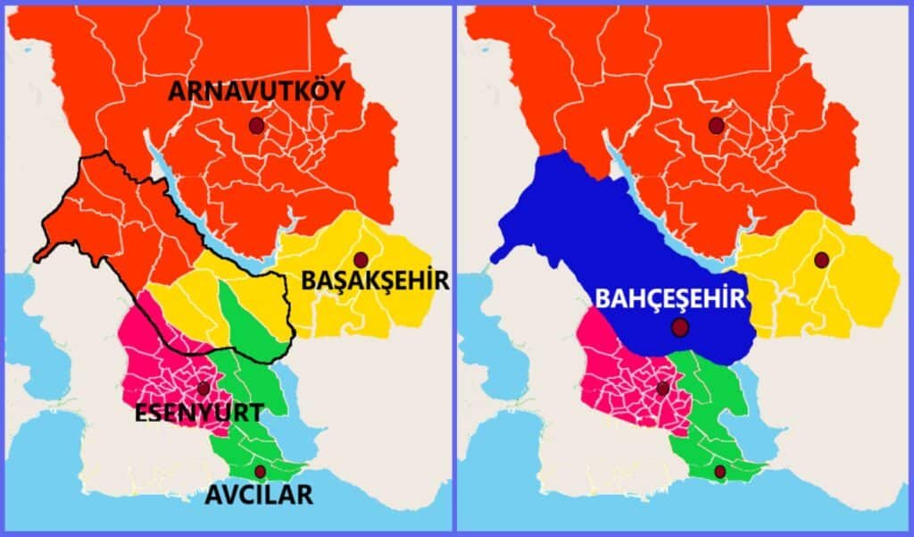 Map of Bahçeşehir